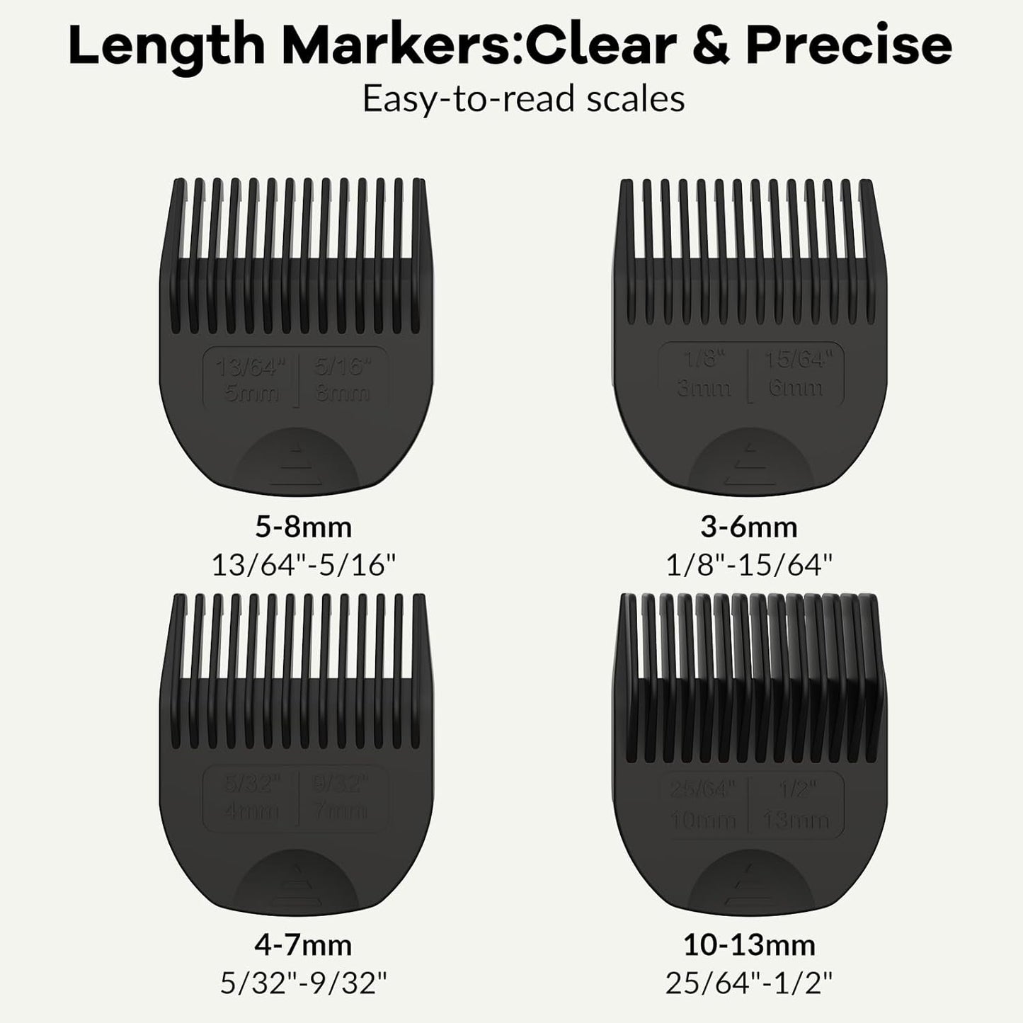 Guards for Manscaped 4.0 - Skin-Safe Trimmer Attachments, Precision Fit Cutting Guides Comb Replacement (4-Pack)