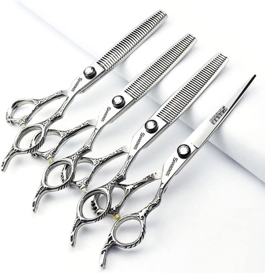 Hairdressing Salon Hairdressers Scissors 6/6.5/7/8 Inch Hair Clippers, Hairstyling Tools And Scissors (6 inch 4PC)