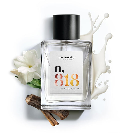 Noteworthy n,818 Almost Friday Eau De Parfum – Jasmine, Milk, Rosewood | Sophisticated, Warm Fragrance for Any Occasion | Long-lasting Unisex Perfume for Women & Men (100ml)