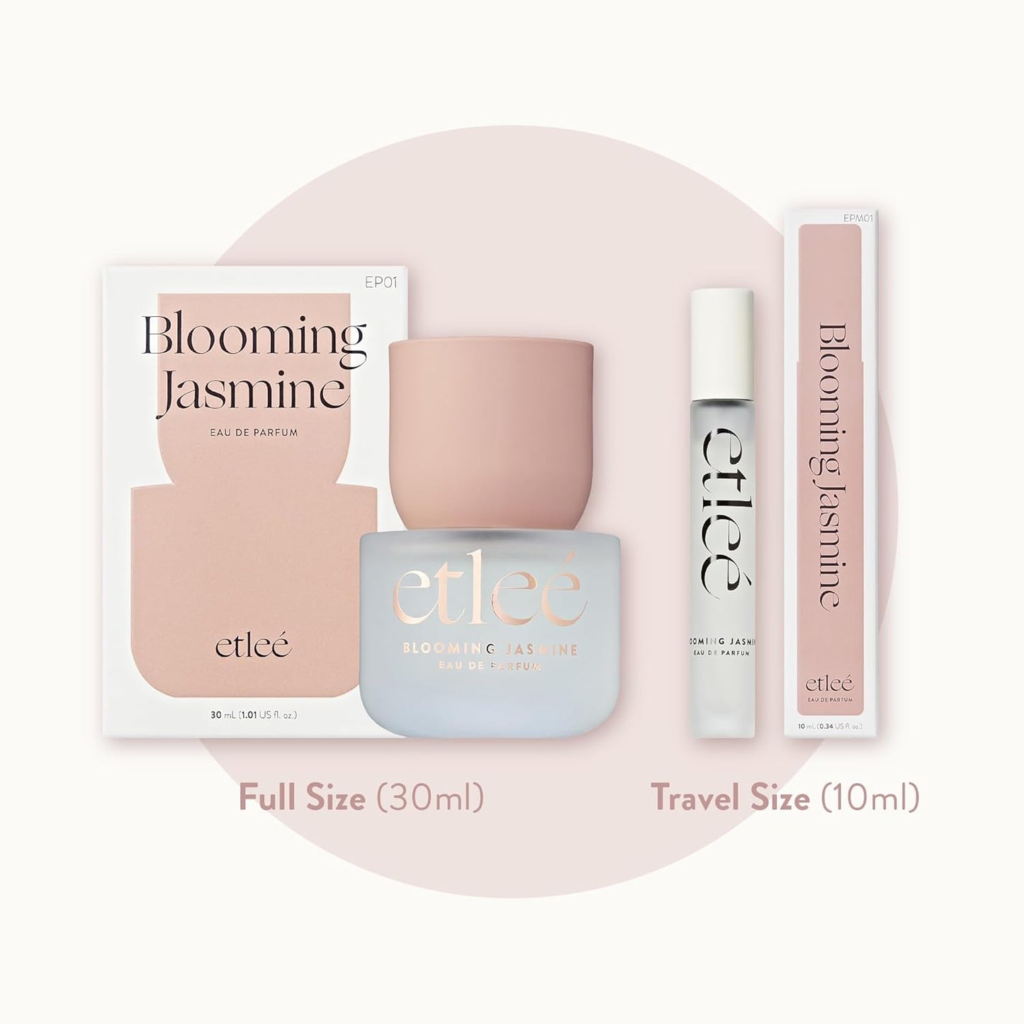 Blooming Jasmine Eau de Parfum 0.34oz, Long Lasting Perfume Inspired by Val's Born in Roma, Oriental Floral Notes With Vanilla, Neroli, Citrus Bergamot & Musk, Luxury Fragrance for Women & Men