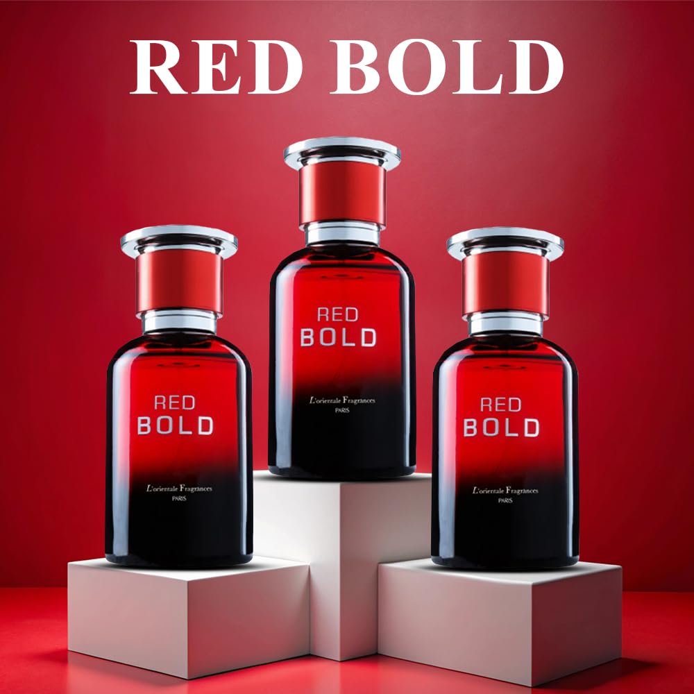 L'ORIENTALE FRAGRANCES Red Bold Eau De Parfum Spray for Men, 3.4 Ounce