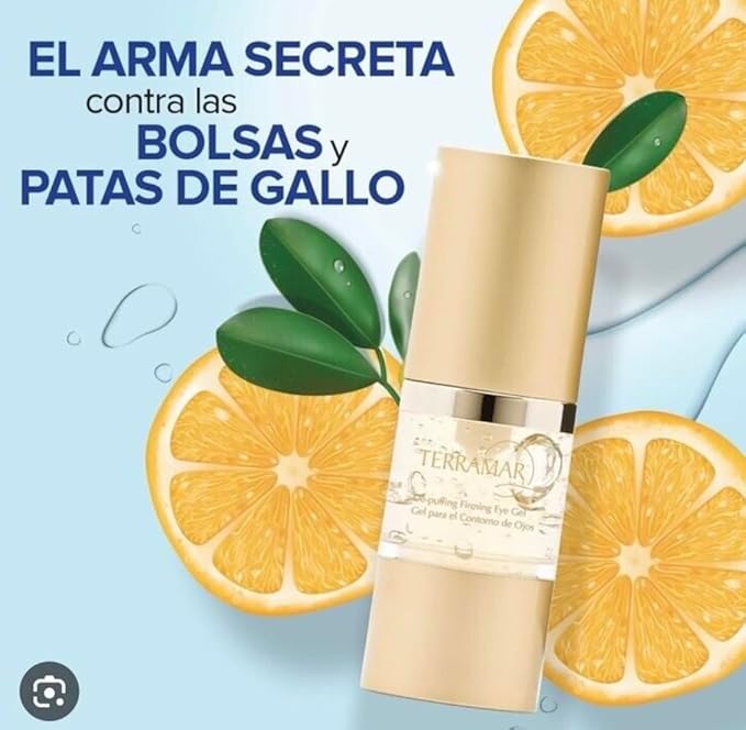 Terramar eye contour gel - Reduces Puffiness & Dark Circles, Hydrates & Smooths Fine Lines with Caffeine & Botanical Extracts