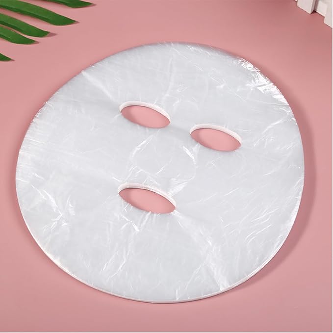 400 Pack Plastic Facial Mask Disposable Sheet Mask Wrap Face Moisturizer Mask DIY Forehead Wrinkle Patches for Clay Face Creams Mud Mask Collagen Moisturizing Cream Night Lotion Absorbing