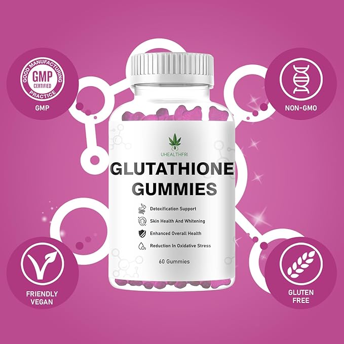 Glutathione Gummies - Skin Whitening Supplement for Women & Men Non-GMO Gluten-Free Glutathione Collagen Glow Gummies for Hair Skin Nails Muscle & Joint (1)