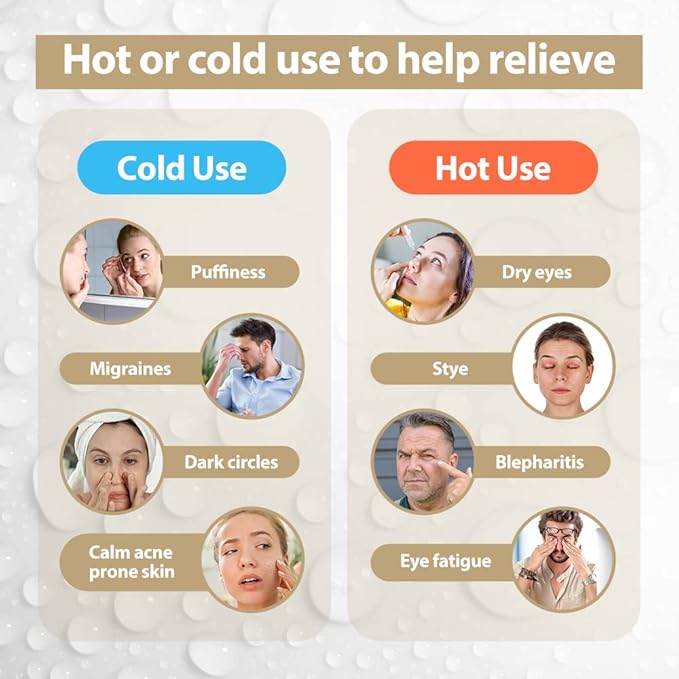 NEWGO Bundle of Cold Gel Eye Mask and Round Ice Pack