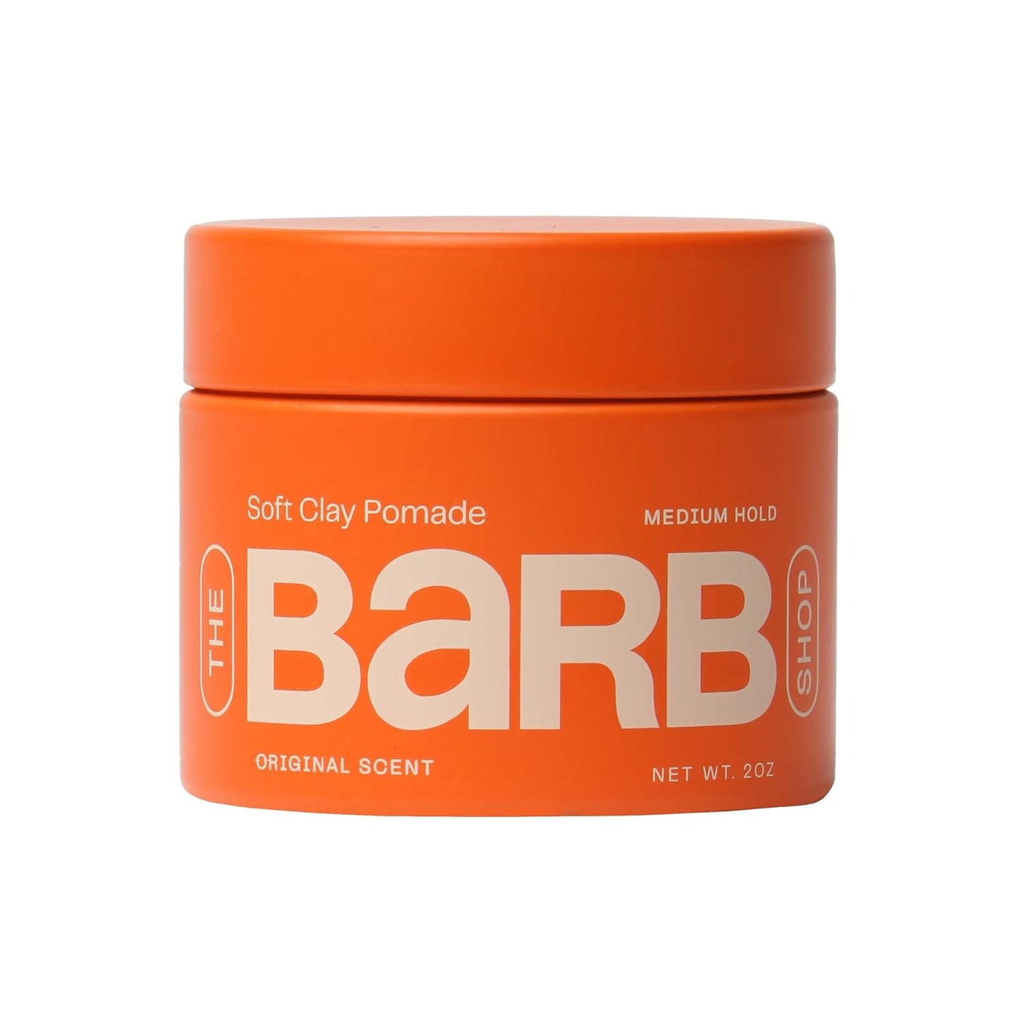 Barb Soft Clay Pomade for Women and Men - Medium Hold Hair Pomade Styling Clay for Thin and Thick Hair - Non-Sticky, Water-Based - Original Scent - 2 oz