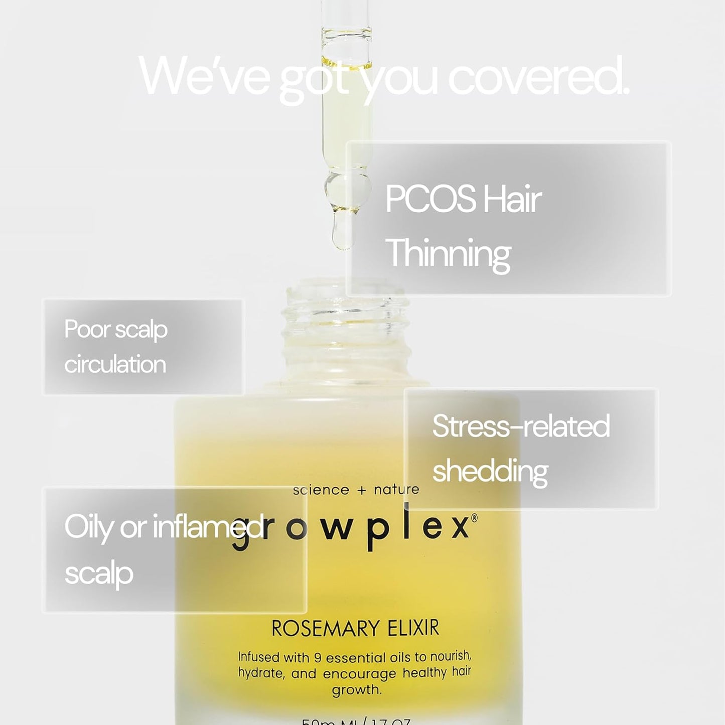 Rosemary Elixir – Daily Scalp Oil with 9 Essential Oils – Lightweight, Non-Greasy Formula for a Healthy-Looking Scalp – For Men & Women – 2oz