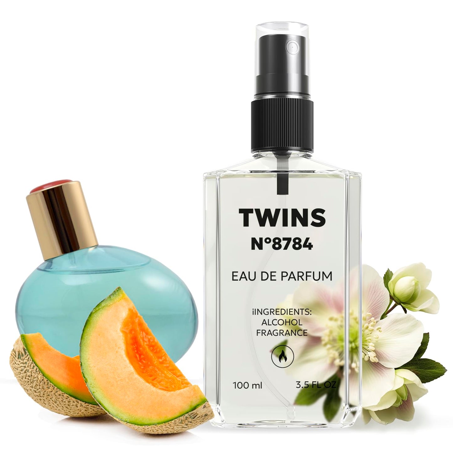 TWINS Impression of Acqua | Perfume for Women Eau de Parfum | No.8784 | 3.4 Fl Oz / 100 ml