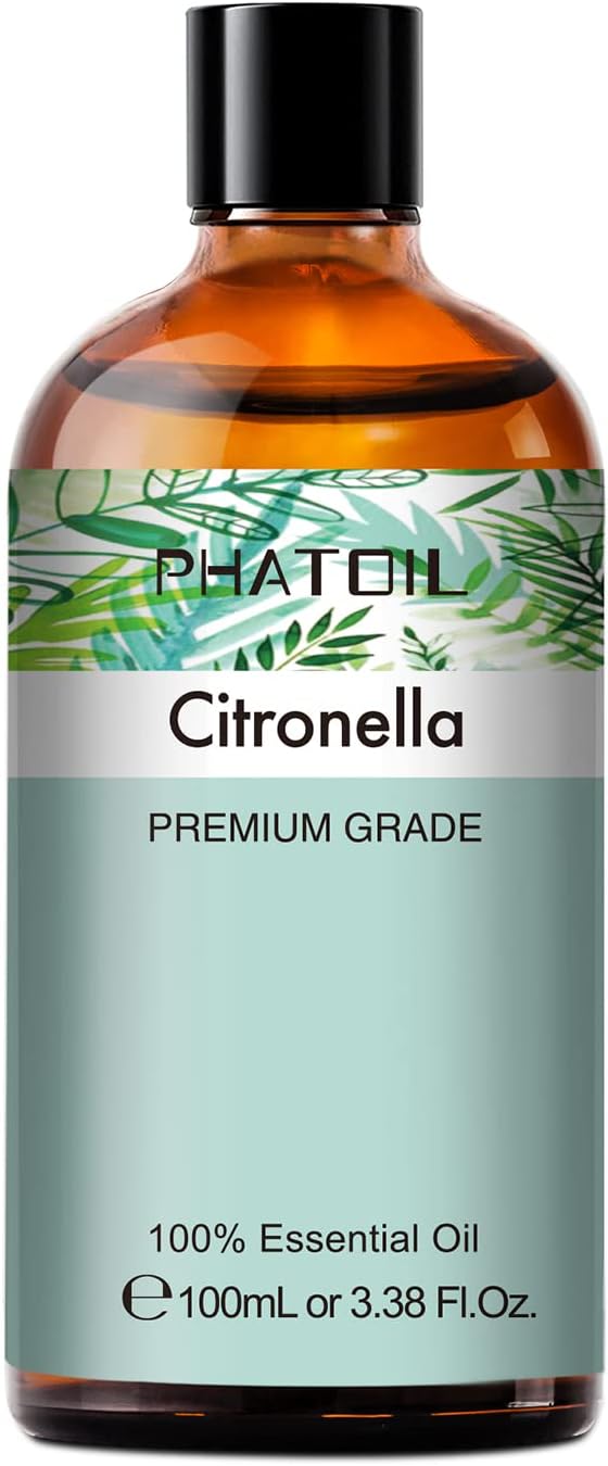 100ML Citronella Essential Oil, for Aromatherapy Diffusers, Humidifiers, Great for DIY Candle and Soap Making, Gift for Friend