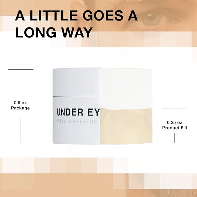 CRVFT Men's Under Eye Cream .25oz [AM/PM] | 30 Day Supply | Reduce the Appearance of Puffy Eyes + Lessen Dark Circles | Invigorated with Caffeine | Made in the USA | Peppermint Scented