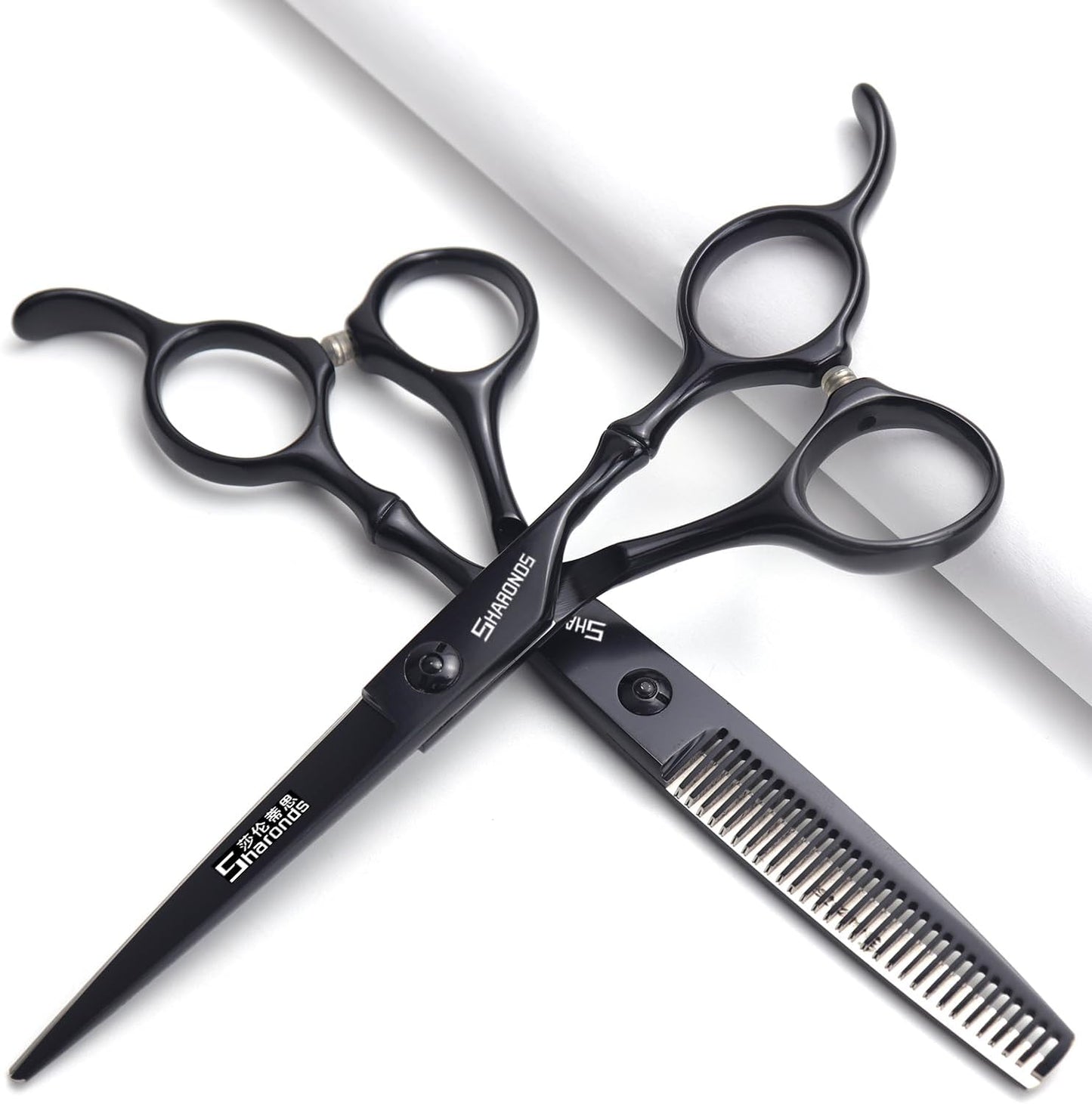 6/7 Inch Hairdressing Scissors Set Barber Shop Hair Scissors Styling Tools (6 inch-2pc-B)