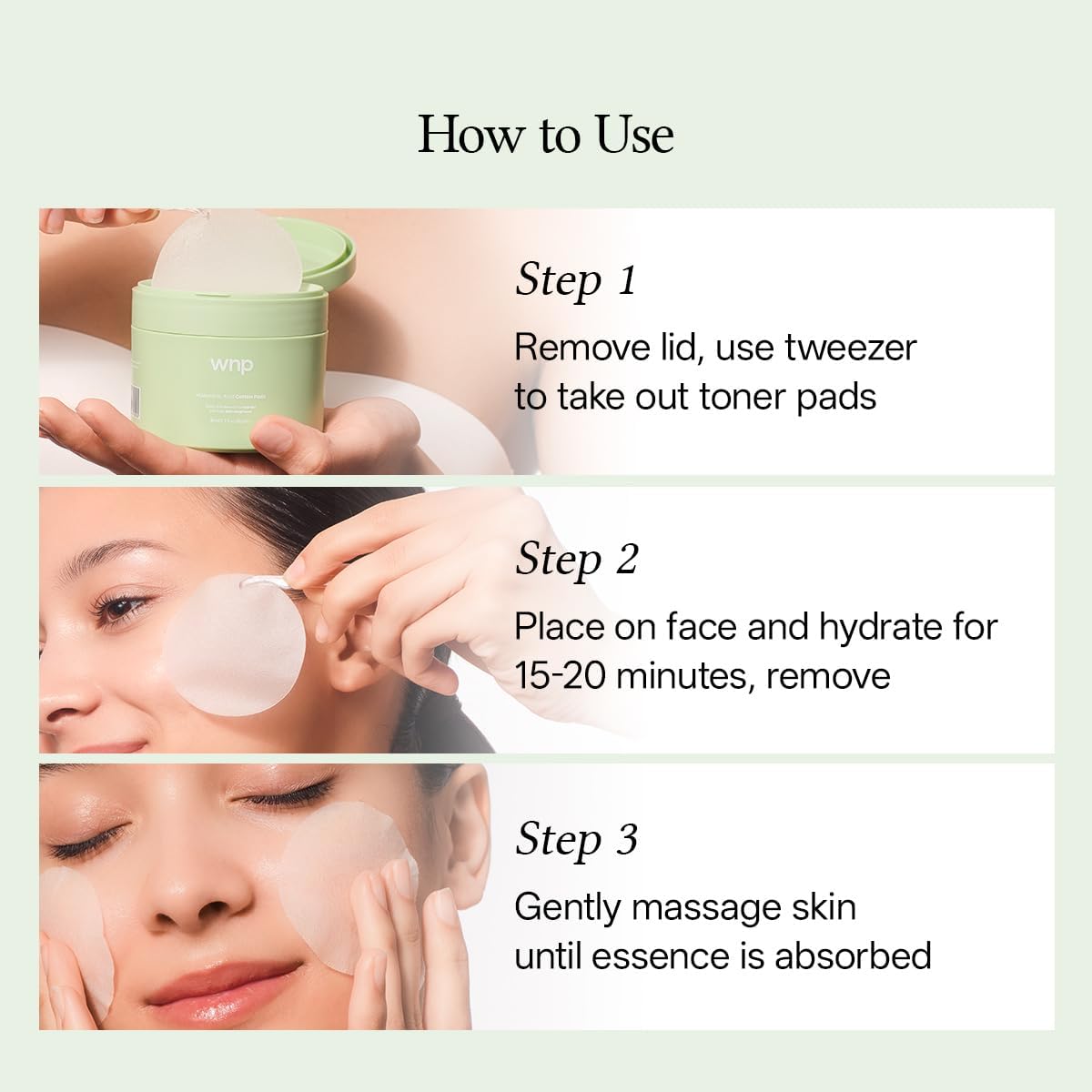 WNP Hyaluronic Acid Exfoliating Wet Pads with Salicylic Acid & Vitamins - Acne, Blackheads, Pores & Dark Spot Treatment - Resurfacing Facial Toner Pads for Radiant Skin - 80pcs