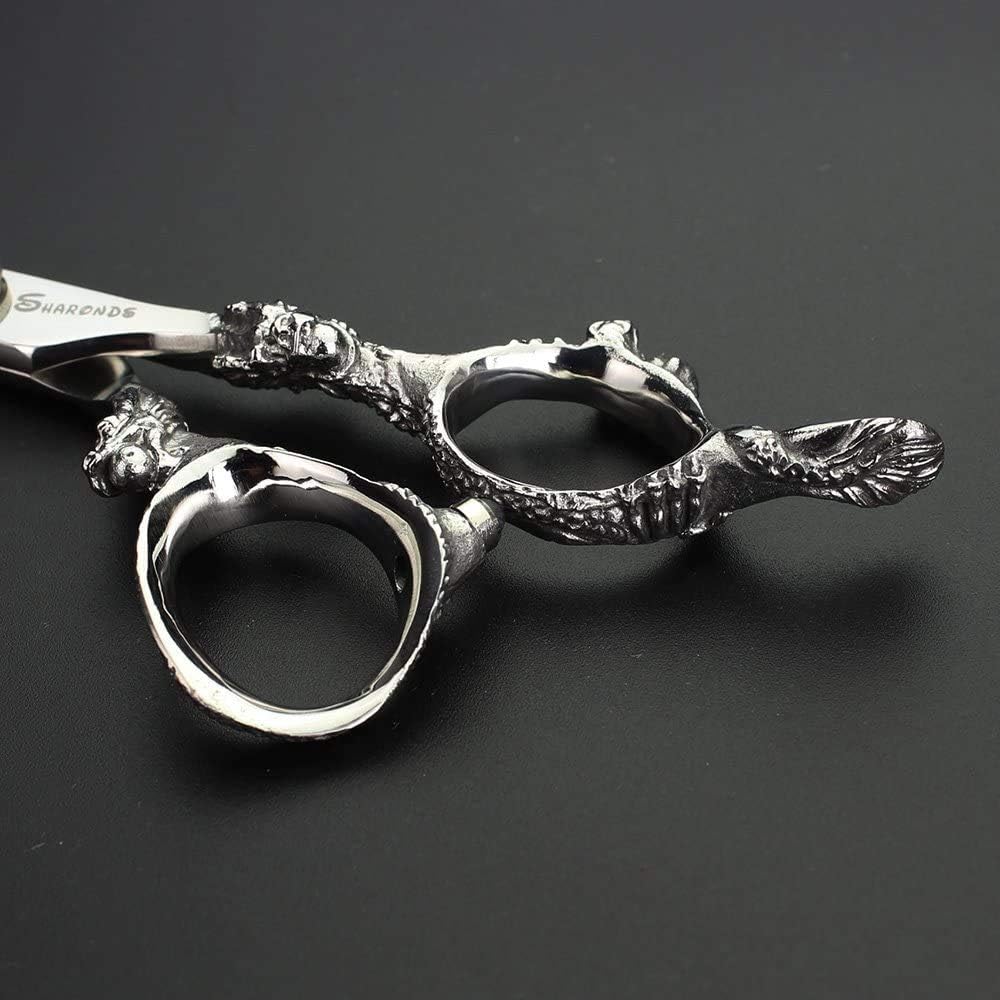 7/8-inch Personalized Scissors Salon Hairstyle Scissors Stainless Steel Hair Styling Tools (7 inch 2pc-D)