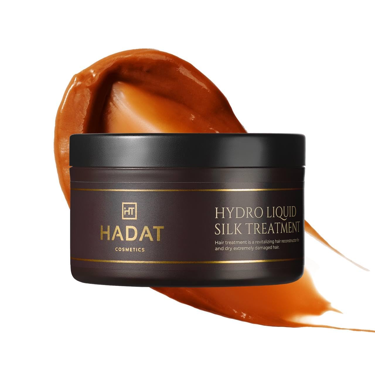 HADAT Liquid Silk Treatment – Premium Hair Mask for Dry Damaged Hair - Deep Conditioning Hair Mask with Macadamia, Argan Oil – Hydrating, Repair & Shine – Made in Israel – 10.1 Fl Oz