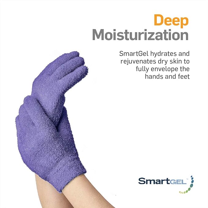 NatraCure Moisturizing Gel Booties and Gloves Set - (for Dry Skin, Dry Hands, feet, Cracked Heels, cuticles, Rough Skin, Dead Skin, use with Your Favorite lotions) - 155/175-LAV/RET - Color: Lavender