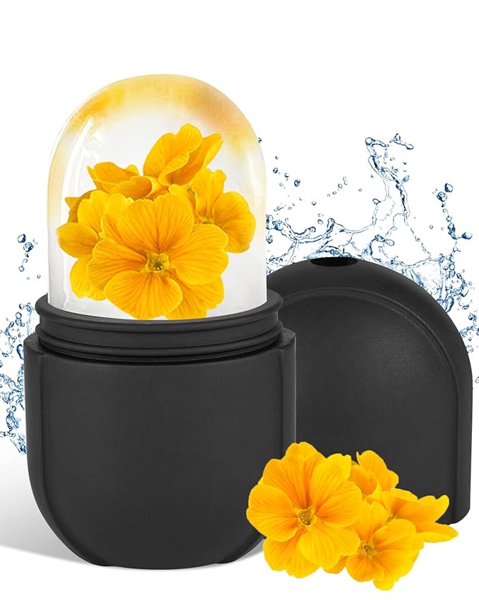 Ice Roller for Face & Eye, Beauty Facial Ice Holder Mold Face Puffiness Relief Massage Skin Care Tools for Brighten Lubricate Shrink Pores Remove Fine Lines