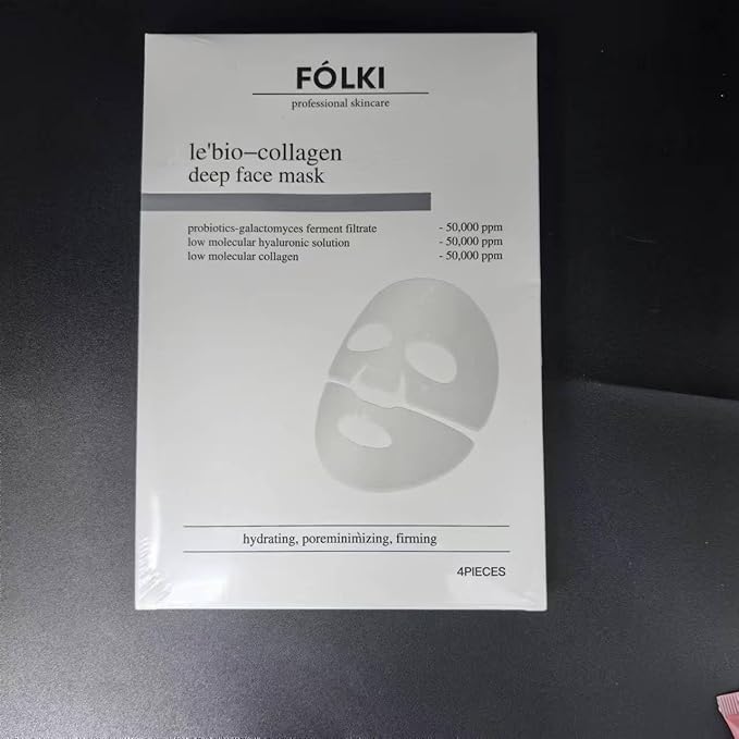 4 Pack Collagen Face Mask – Anti-Aging, Firming, and Moisturizing Bio-Collagen Mask for Radiant Skin – Reduces Fine Lines and Wrinkles, Instant Brightening