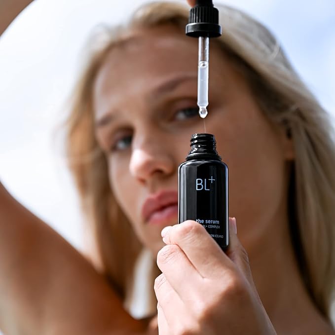 Blue Lagoon Skincare Luxury Anti-Aging Bundle - BL + The Serum Anti-Aging Facial Treatment - Cream Whipped Facial Moisturizer - Icelandic Skincare - 30ml & 50ml