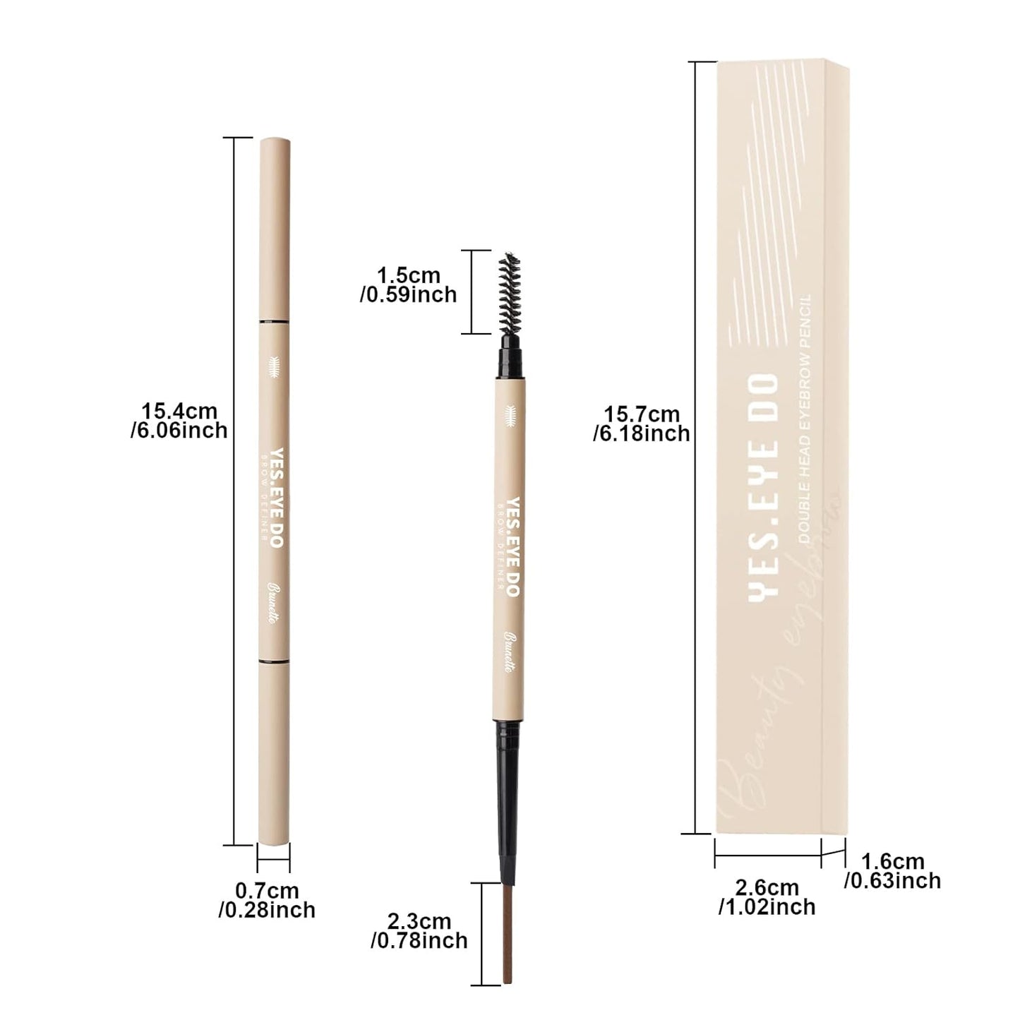 Grey Eyebrow Pencil for Older Women Soft, Retractable Gray Eyebrow Pencil with Spoolie, Ultra Fine Brow Pencil for Gray Hair with hair like strokes, Long-lastin, Waterproof, Grey, YES.EYE DO