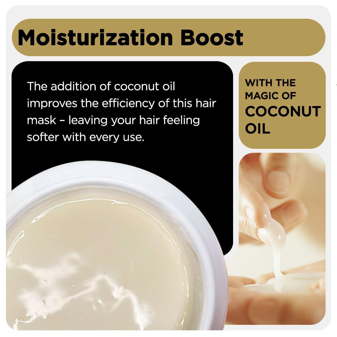 Hair Mask And Argan Oil Hair Serum Set - Deep Conditioning Mask For Soft Hair Texture - Hair Mask Serum For Frizzy Hair - Argan Oil Mask From HerStyler - Hair Care Set