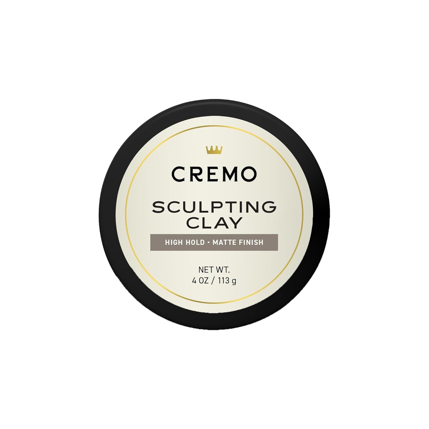 Cremo Mens Hair Clay, Premium Barber Grade Sculpting Clay for Hair Styling, High Hold, Matte Finish, 4 Oz