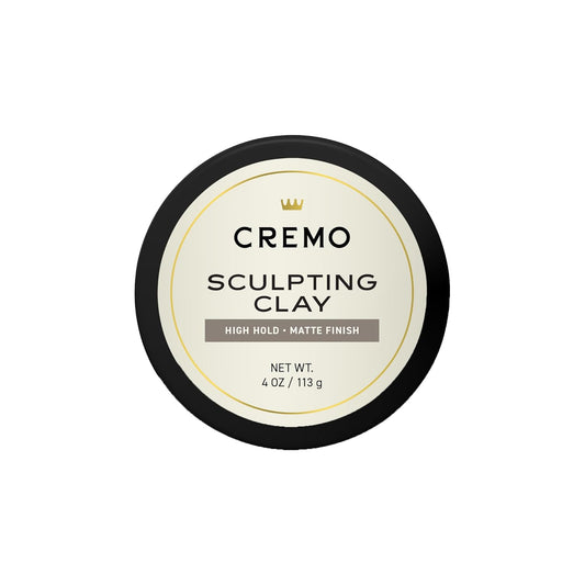 Cremo Mens Hair Clay, Premium Barber Grade Sculpting Clay for Hair Styling, High Hold, Matte Finish, 4 Oz