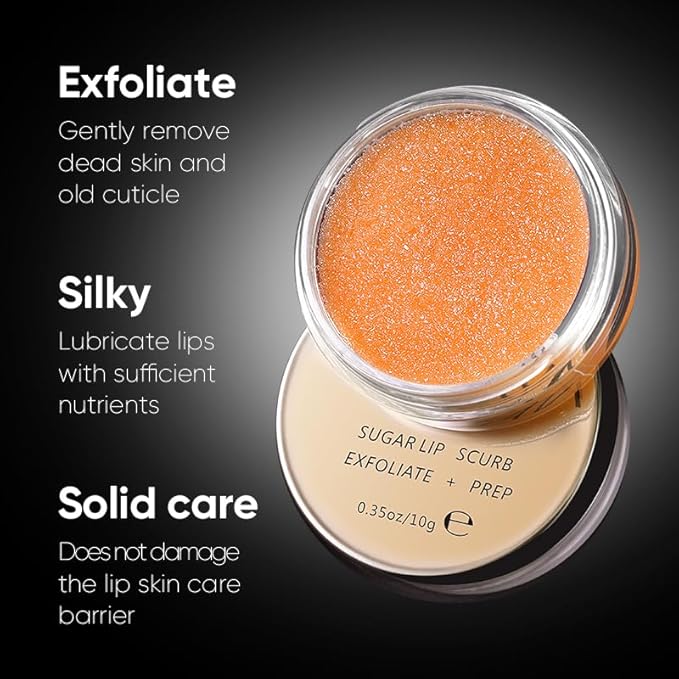 3Pcs Lip Care Set, Exfoliator Lip Sugar Scrub, Lip Mask and Plumping Lip Oil, Effectively Moisturizes Lip Clear, Repairs Dry Lips