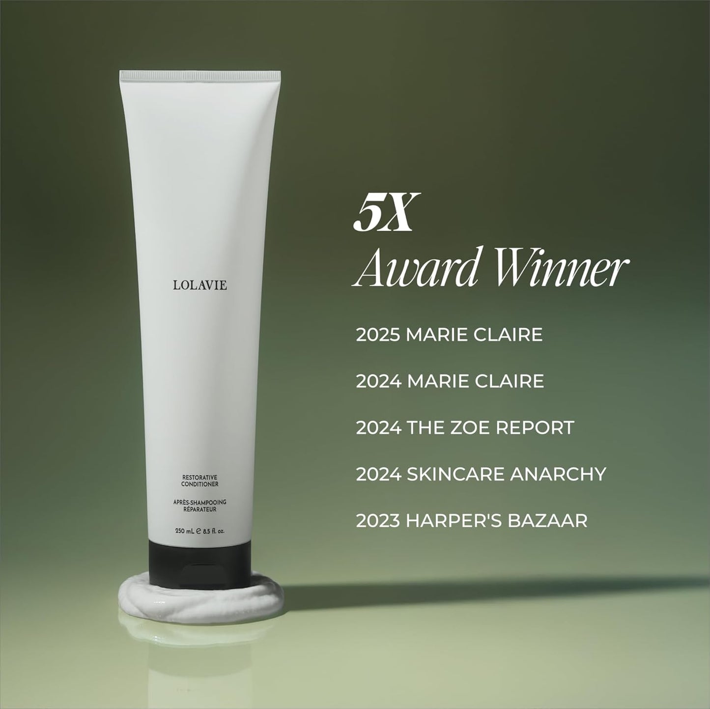 LolaVie Restorative Conditioner - 8.5 oz - Hydrates, Strengthens & Fights Frizz for 12x Softer, Smoother Hair - Color Safe - All Hair Types