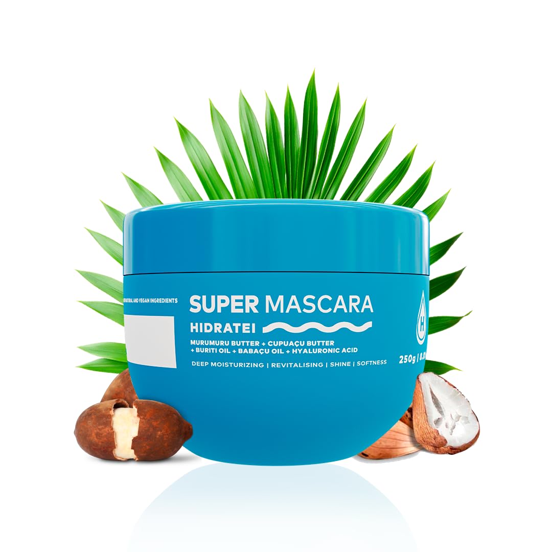 Hidratei Brazilian Beauty Super Hair Mask | Deep Hydration Hair Mask | Damaged Hair Repair | Dry Hair Treatment | Ultimate Hair Moisturizer for Silky, Hidrated Hair | 8.8oz