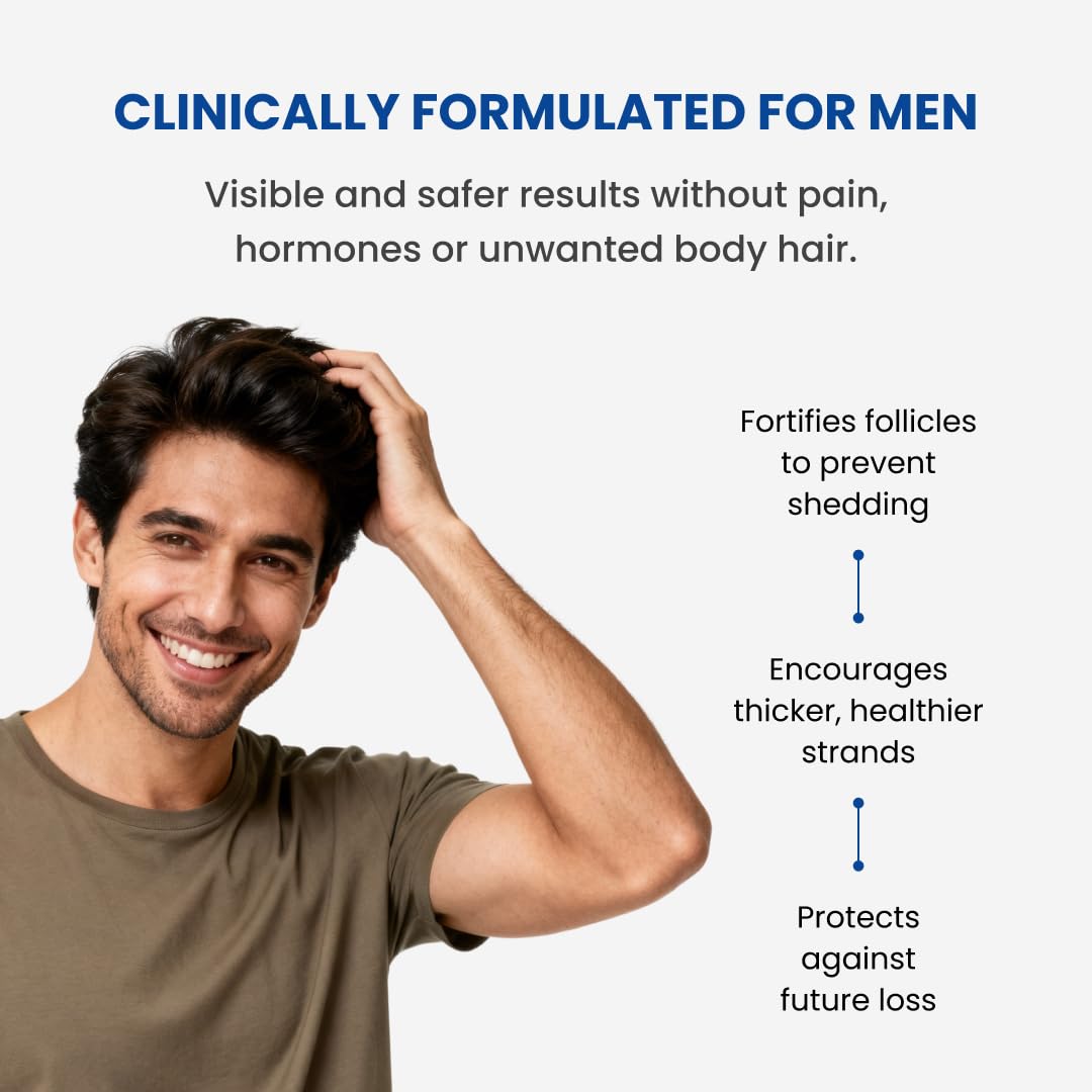 ForHair- Men Hair Growth Spray – Stimulates New Hair, Strengthens Follicles – Local Regrowth Action, No Unwanted Body Hair – Safe and Easy Alternative to Pills,Costly and Painful Treatments