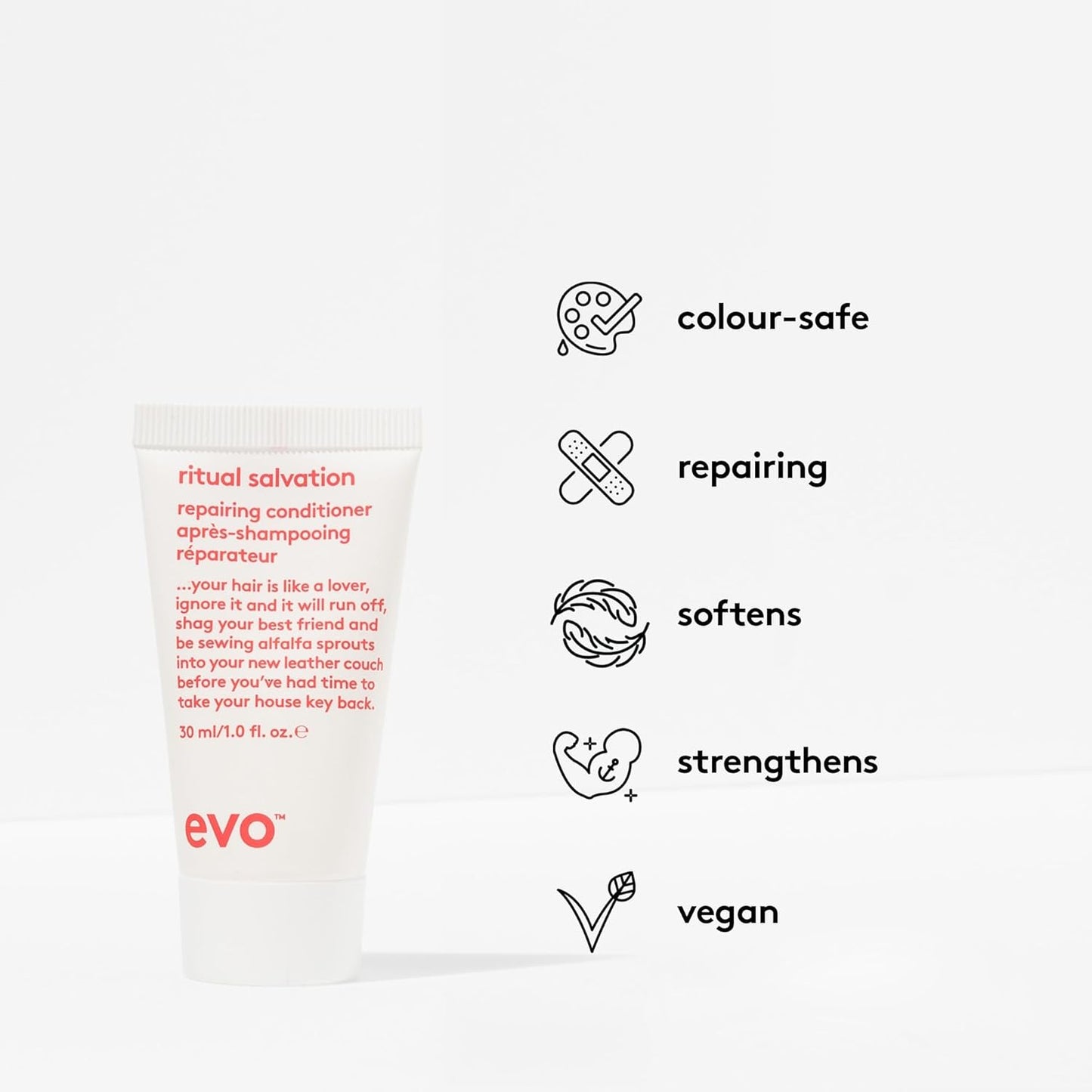 Evo The Repair Introduction Haircare Gift Set - Ritual Salvation Repairing Shampoo & Conditioner, Mane Attention Protein Treatment and Happy Campers Wearable Treatment