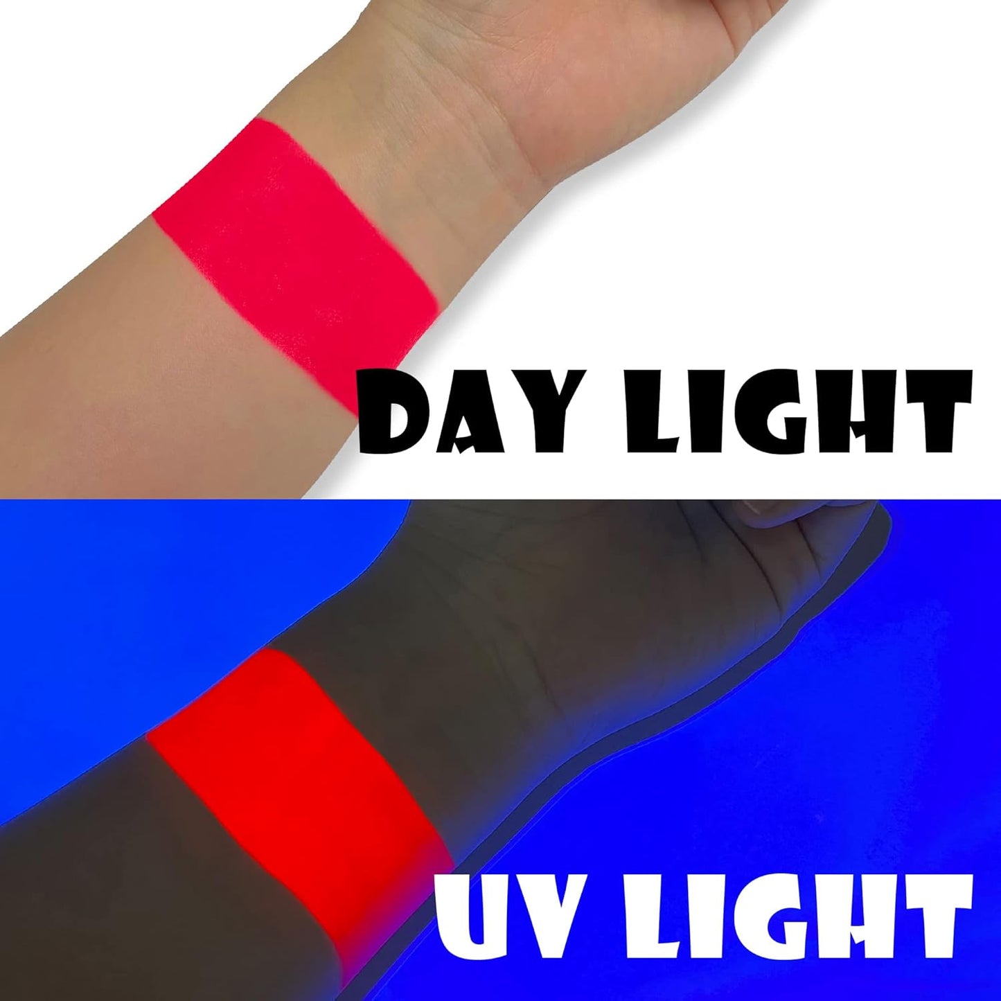 Pink Eye Black, UV Neon Pink Face Paint Stick - Non-Toxic, Oil Based Face Painting Sticks - High Pigmented, Halloween Special Effect SFX Makeup