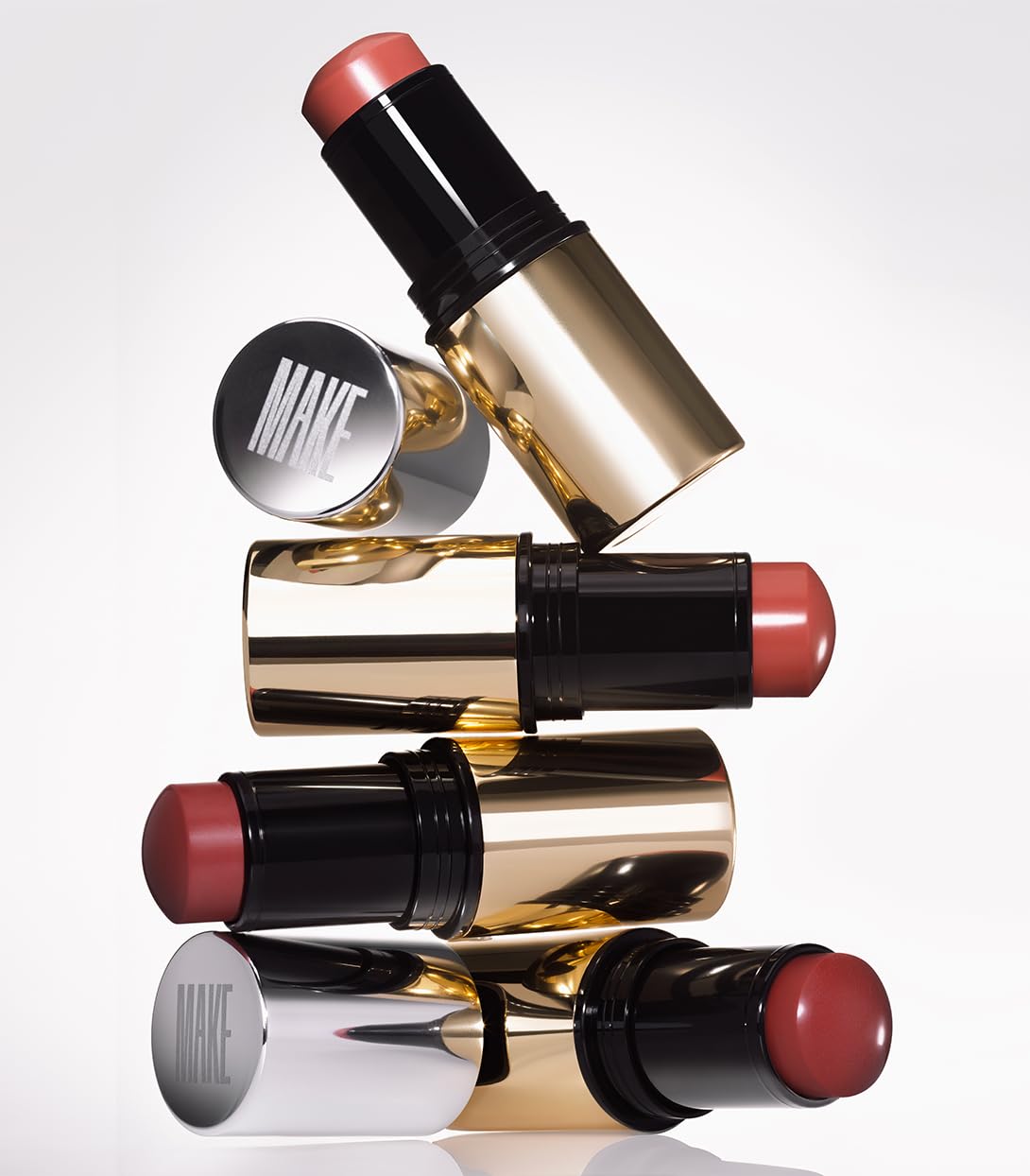 MAKE Beauty Heat Stroke Cream Blush Stick for Cheeks with Natural Hydrating Dewy Finish. Creamy Gel Blush Balm - Shade Slush, Violet Purple Cheek Tint