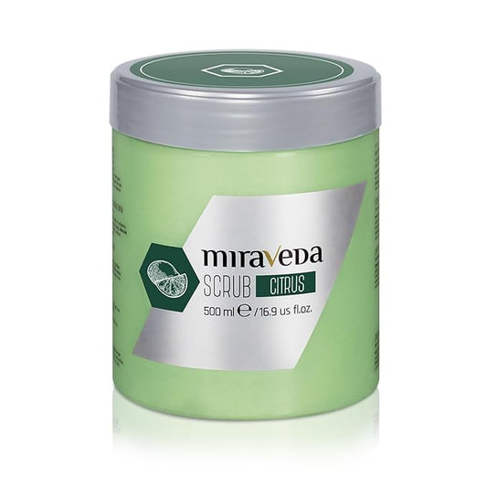 Miraveda by Italwax Citrus Scrub - 500ml / 16.9fl.oz – With coconut oil and lime for a delicate citrus note – Ideal for hand care