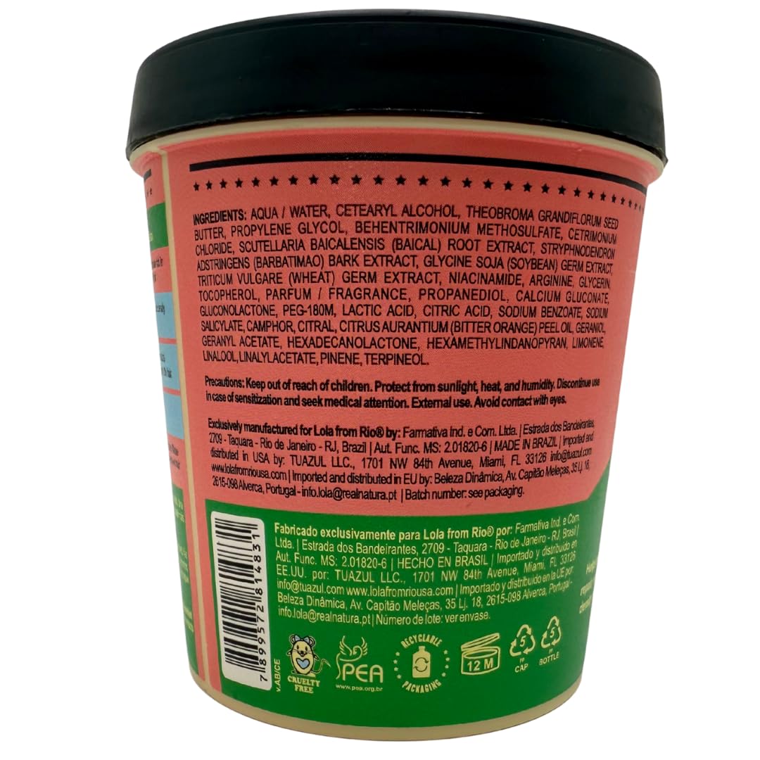 Lola From Rio - Densidade - Hair Mask For Fine, Weak, Brittle Hair, and Hair loss Problems, Stimulate Hair Growth and Improves Hair Resistance, Density, and Volume 8.11 Fl-Oz