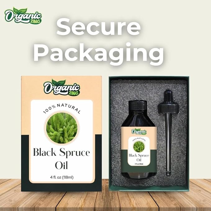 Black Spruce (Picea Mariana) Oil | Pure & Natural Essential Oil for Massage, Aroma & Diffuser - 118ml/3.99fl oz