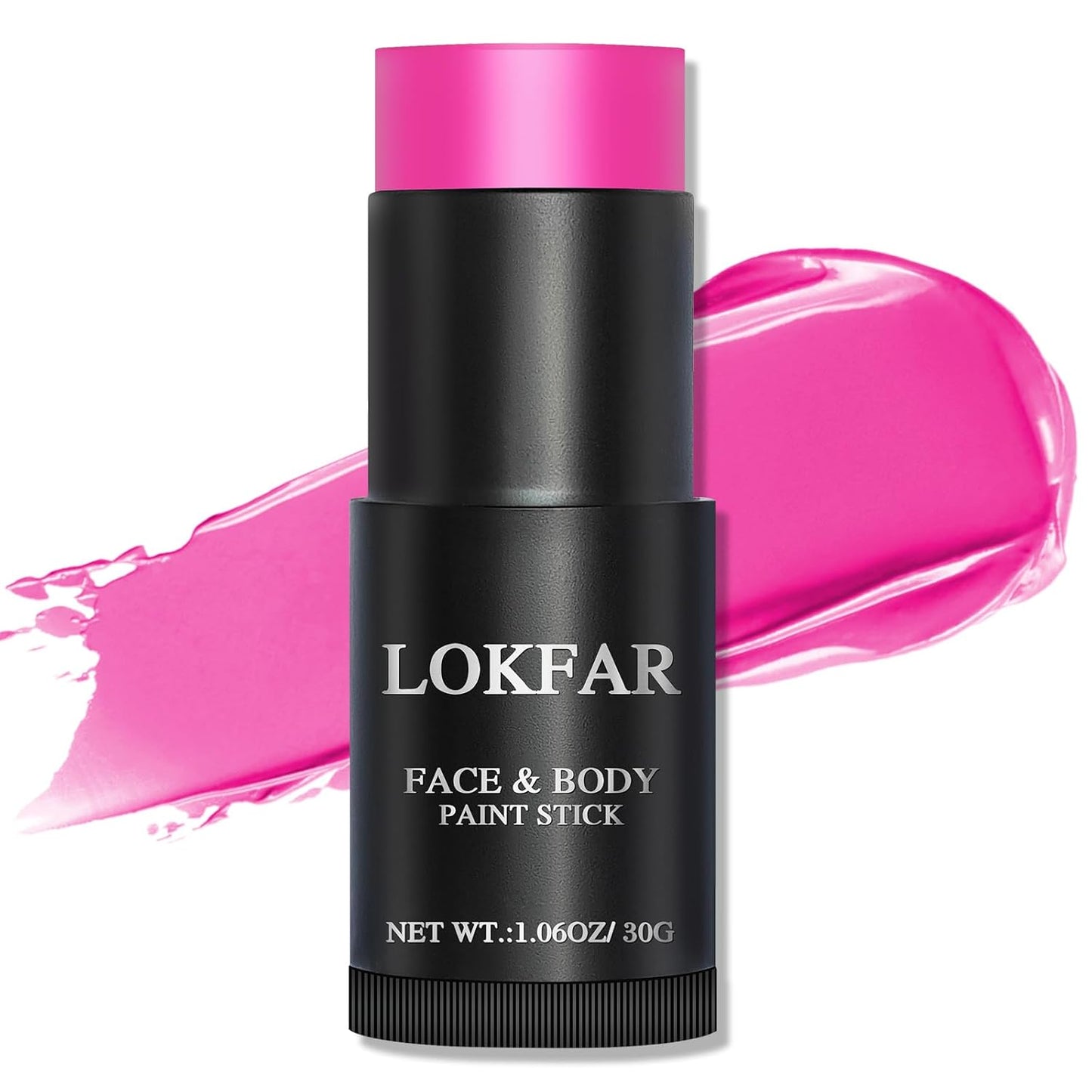 Pink Face Body Paint Stick, Football Baseball Eye Black Stick for Sports, Waterproof Full-Coverage Pink Face Makeup for Halloween Cheshire Cat Stage Cosplay Makeup