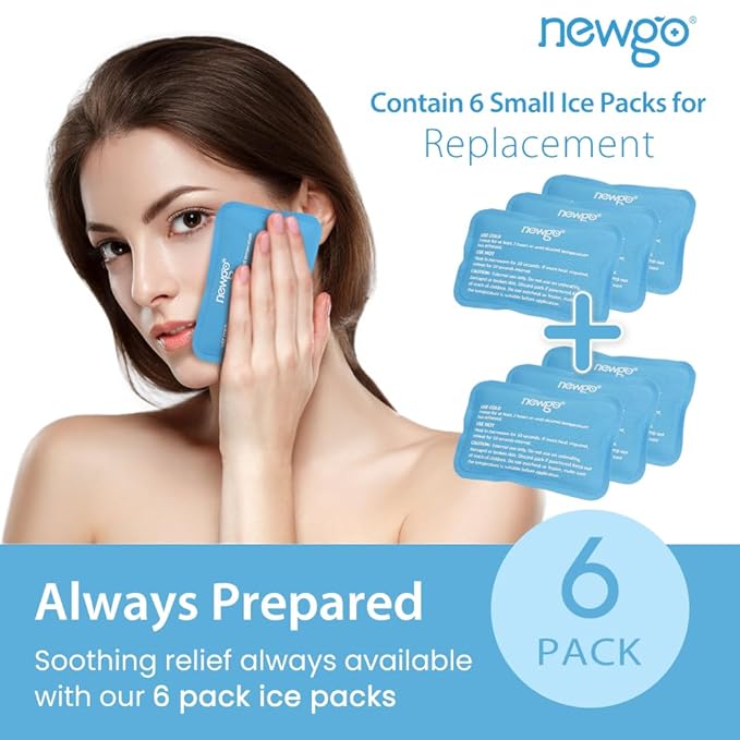 NEWGO Bundle of Cold Gel Eye Mask and Mini Ice Pack
