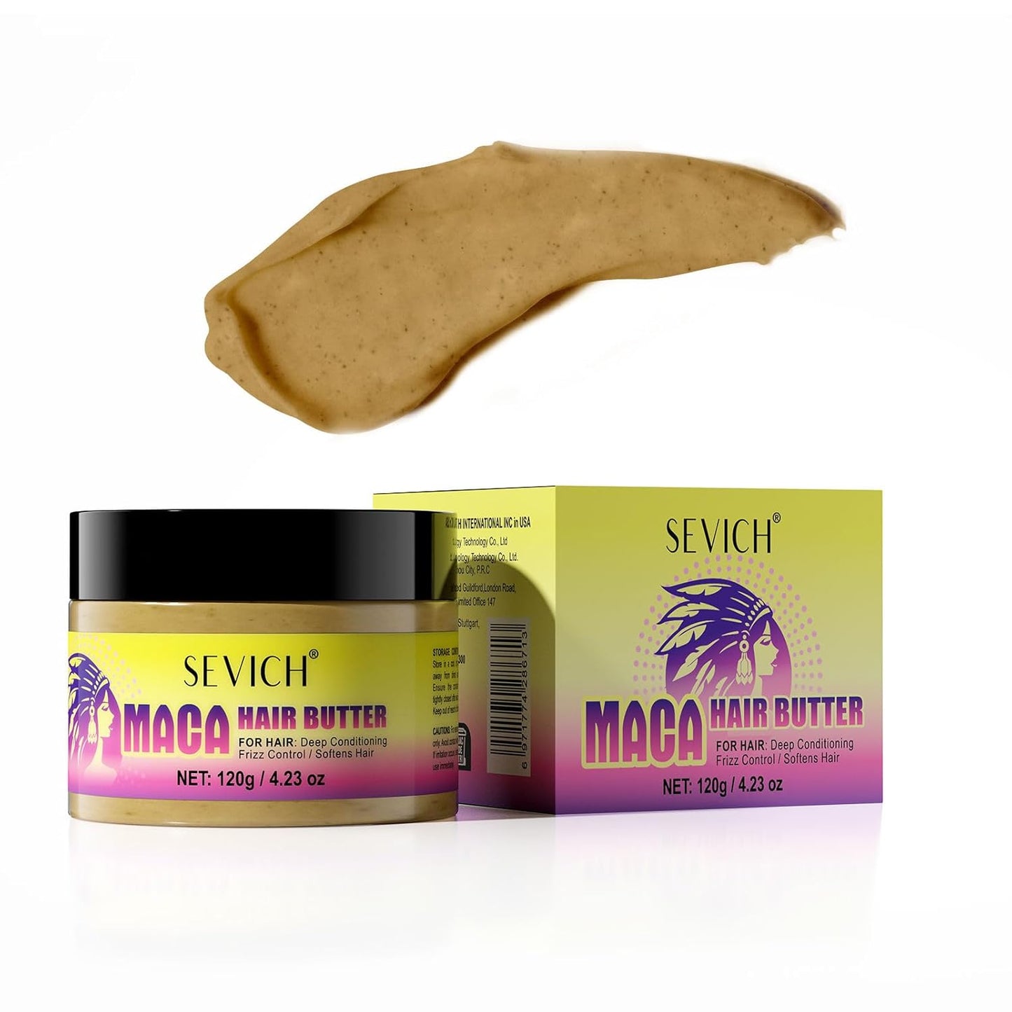 SEVICH Maca Root Powder Hair Butter Oil, Hair Oils for Hair Growth,Black Maca Hair Mask for Women & Men, Enhance Scalp Vitality, Relieve Dry Scalp, Keep Scalp Moisturized and Healthy, 120g