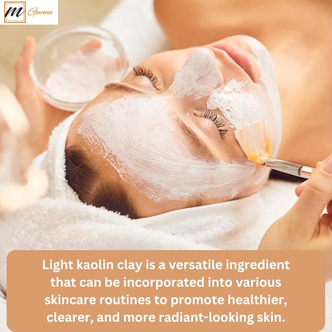 100% Natural Light Kaolin Clay Powder for Facial Masks, Creams, Face Masks, and Soap Making 0.5Lbs