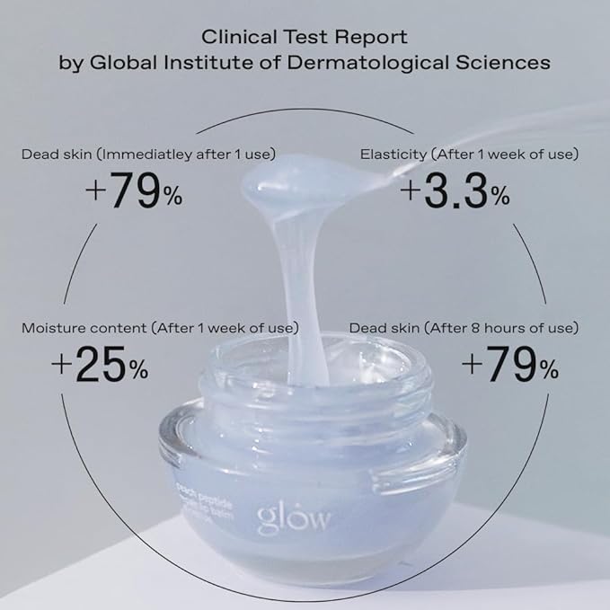 glow peach peptide lip balm #palepink : Cruelty-Free & Artificial Fragrance-Free, Essential Oil-Free, Nourish & Moisturize Lips with Peach Flavored Lip Balm, 0.3 oz