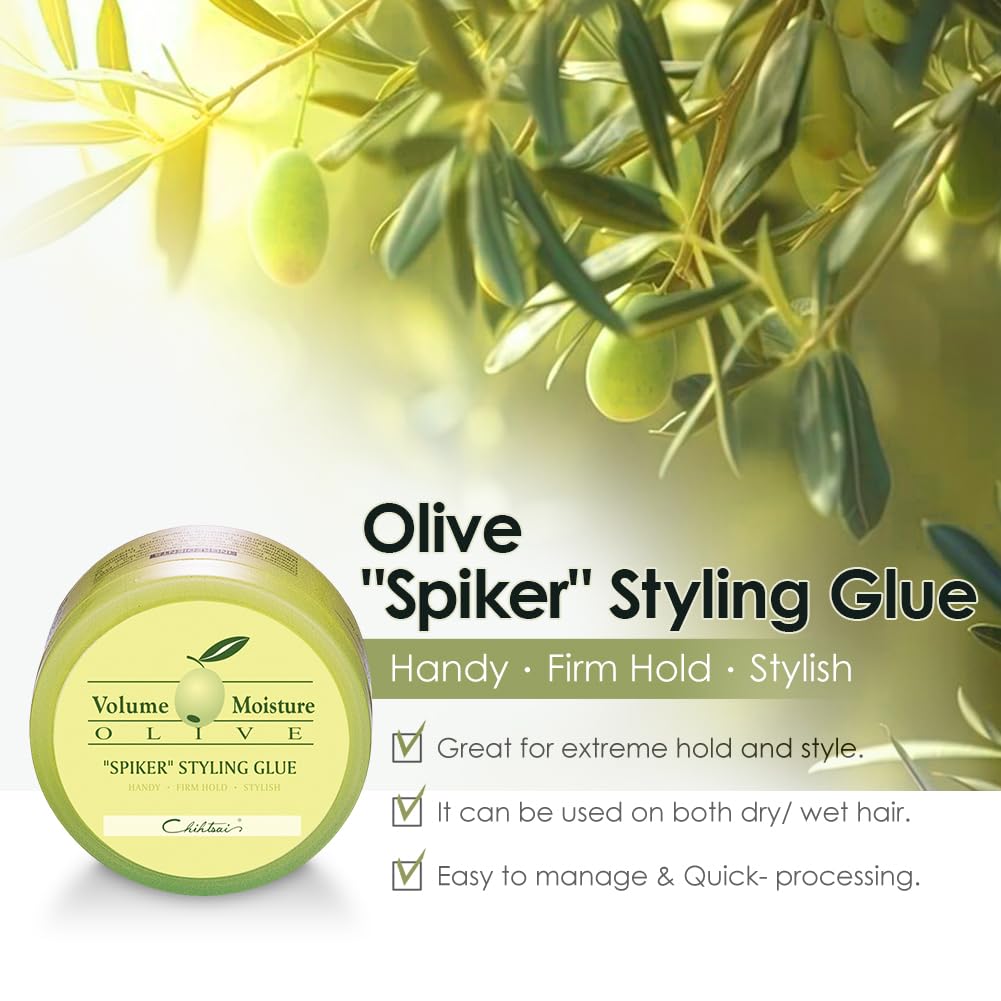 Chihtsai Olive "SPIKER" Styling Glue (2.84oz/85ml)
