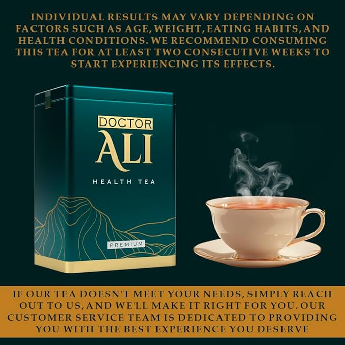 DOCTOR ALI HEALTH TEA - Cleanse & Detox, Kidney & Liver Health, Digestion, Immunity, Sleep Improvement | Premium Grade | 11 Organic Super Herbs for Holistic Wellness | 40 Pure Silk Sachets, 5 gr each