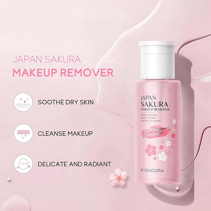 Skincare Set Sakura Skincare Gifts For Teen Girls, 11 Pack Skin Care Coreano Kit - Hair Tie, Mask, Makeup Remover, Cleanser, Cream, Brush, Mud Mask, Sleep Mask, Teen Face Care Kit Girls Beauty Set