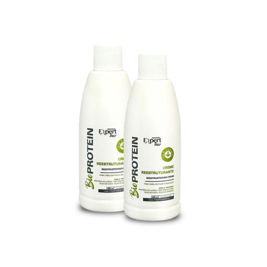 Expert Hair Bio Protein Organic Brazilian Keratin Treatment - Formaldehyde-Free Hair Straightening, Keratina Brasileña, 2x100ml/6.76oz