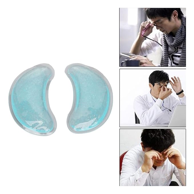 Jectse Gel Eye Pad, Reusable Cooling Eye Pads Gel Eye Mask Under Eye Gel Pads Hot Cold Treatment for Eye Strain Eye Swelling Eye Redness