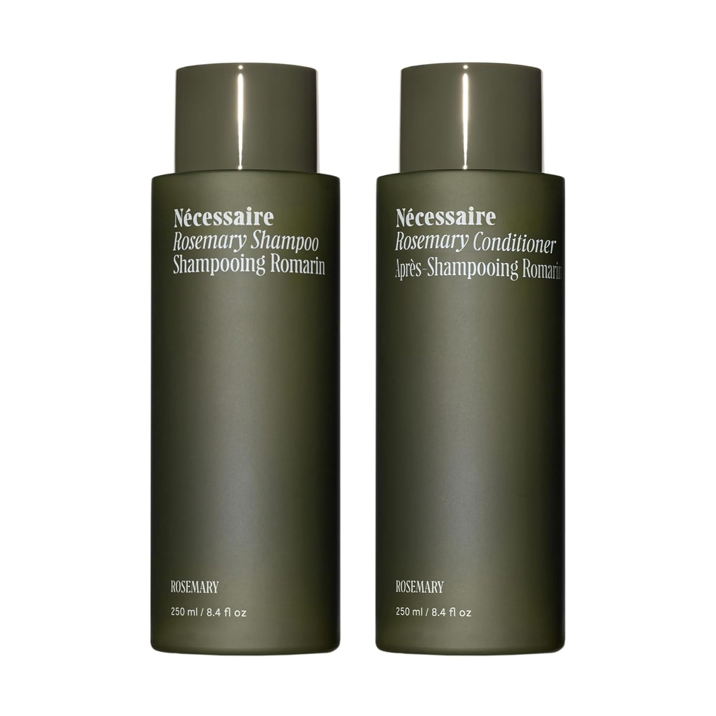 Nécessaire Rosemary Hair Duo | Multi-Protein Strengthening Shampoo + Conditioner For Thinning Hair. For Women + Men. Good For All Hair Types/Textures. Free Of Sulfates. Color-Safe. 250 ml / 8.4 oz