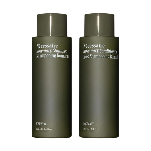 Nécessaire Rosemary Hair Duo | Multi-Protein Strengthening Shampoo + Conditioner For Thinning Hair. For Women + Men. Good For All Hair Types/Textures. Free Of Sulfates. Color-Safe. 250 ml / 8.4 oz
