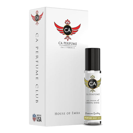 CA Perfume Impression of Cristal Shine for Women Eau De Parfum Floral Green Scent Long Lasting Perfumes for Women Travel Size TSA Ready for Day and Night Wear 0.33 Fl Oz 10ml