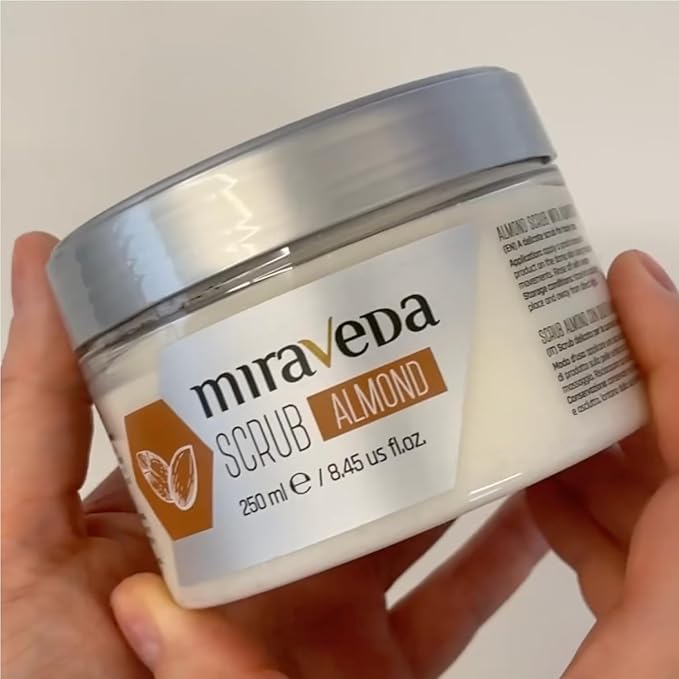 Miraveda by Italwax Almond Scrub - 250ml / 8.45fl.oz - With coconut and almond oil – Ideal for hand care